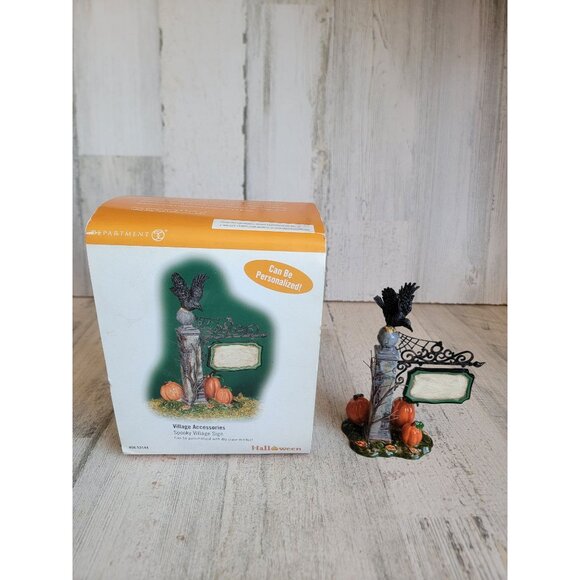 Dept 56 Spooky Village Sign 53144 Halloween accessory - Picture 1 of 6